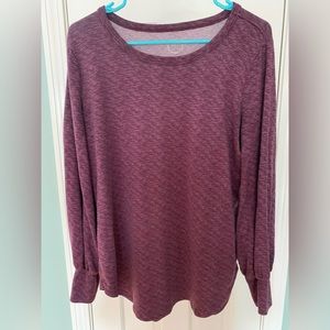 Maurices purple Heathered 24/7 top